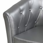 Fauteuil chesterfield gris