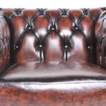 Fauteuil chesterfield marron